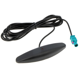 Glasklebe Antenne AM/FM aktiv FAKRA blau Stecker