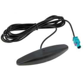 Glasklebe Antenne AM/FM aktiv FAKRA blau Stecker