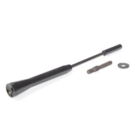 Antennenstab Aluminium 17cm  M5+M6 schwarz