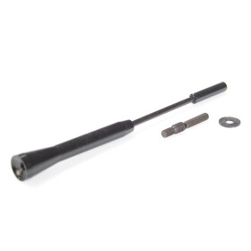 Antennenstab Aluminium 17cm  M5+M6 schwarz