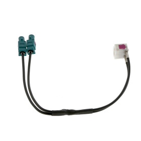 Antennenadapter mit 90 Grad Doppel FAKRA(F) - 1 x FAKRA(M) mit 19 cm Kabel