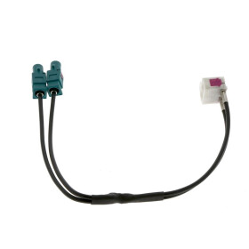 Antennenadapter mit 90 Grad Doppel FAKRA(F) - 1 x FAKRA(M) mit 19 cm Kabel