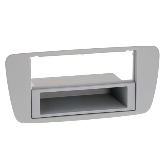 Radioblende SEAT Ibiza 2008-13 2DIN mit Fach, Blende+Fach Conemaragrau (AS2)