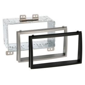 Radioblende HYUNDAI i20 2008-12 2DIN schwarz+silber