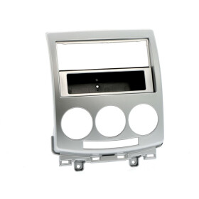 Radioblende MAZDA 5 ab 2005-10 2DIN mit Fach silber