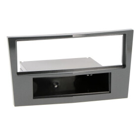 Radioblende OPEL Corsa D ab 2011 1DIN grey metal highgloss