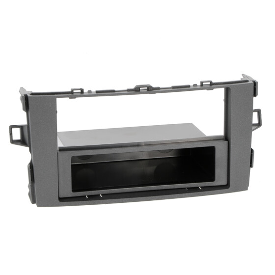 Radioblende TOYOTA Auris ab 2007-12 2DIN mit Fach dark grey metallic