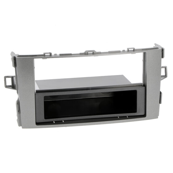 Radioblende TOYOTA Auris ab 2007-12 2DIN mit Fach grey metalic