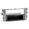Radioblende TOYOTA Auris ab 2007-12 2DIN mit Fach grey metalic