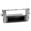 Radioblende TOYOTA Auris ab 2007-12 2DIN mit Fach grey metalic