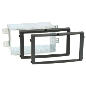 Radioblende SSANGYONG Rexton II ab 2006-13 2DIN schwarz matt metal Installer Kit