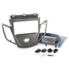 Radioblende FORD Fiesta ab 2008 2DIN graumetal Display blau