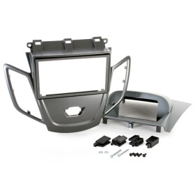Radioblende FORD Fiesta ab 2008 2DIN graumetal Display grau