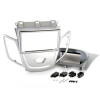 Radioblende FORD Fiesta ab 2008 2DIN silber matt Display grau
