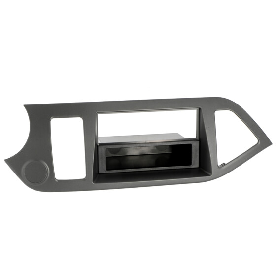 Radioblende KIA Picanto (TA) ab 2011 2DIN mit Fach anthracite metallic