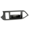 Radioblende KIA Picanto (TA) ab 2011 2DIN mit Fach anthracite metallic