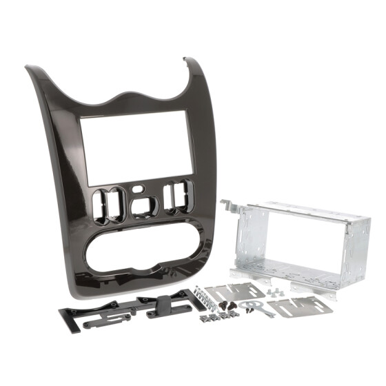 Radioblende DACIA Duster, Logan, Sandero ab 11 2DIN  dark brown shiny Profikit