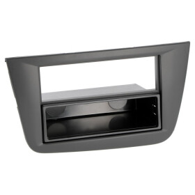 Radioblende SEAT Altea, Toledo ab 2004 2DIN mit Fach schwarz