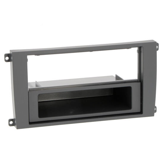 Radioblende PORSCHE Cayenne 2002-10 2DIN mit Fach schwarz