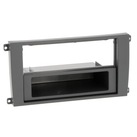 Radioblende PORSCHE Cayenne 2002-10 2DIN mit Fach schwarz