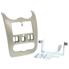 Radioblende DACIA Duster, Logan, Sandero ab 2011 2DIN silver shiny