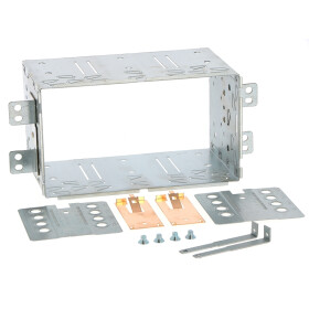 Radioblende SSANGYONG Rexton III ab 2013 2DIN silber Installer Kit