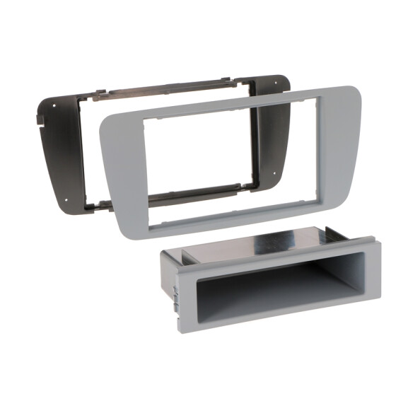 Radioblende KIT SEAT Ibiza 2008-13 2DIN mit Fach  Dublingrau (AM1)