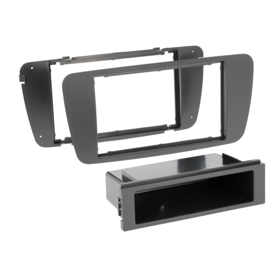 Radioblende KIT SEAT Ibiza 2008-13 2DIN mit Fach Azabacheschwarz (AL6)