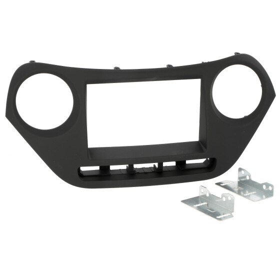 Radioblende HYUNDAI i10 (IA) ab 2013 2DIN schwarz Installer Kit