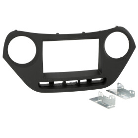 Radioblende HYUNDAI i10 (IA) ab 2013 2DIN schwarz Installer Kit