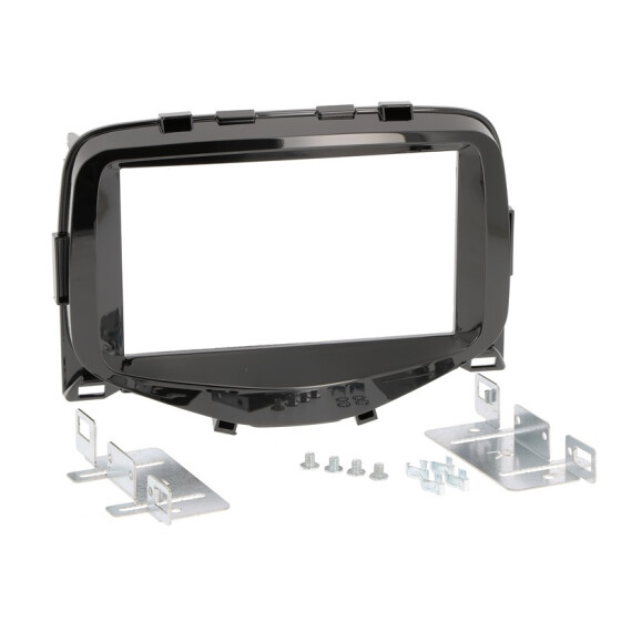 Radioblende CITROEN C1, PEUGEOT 108, TOYOTA Aygo ab 2014 2DIN piano black