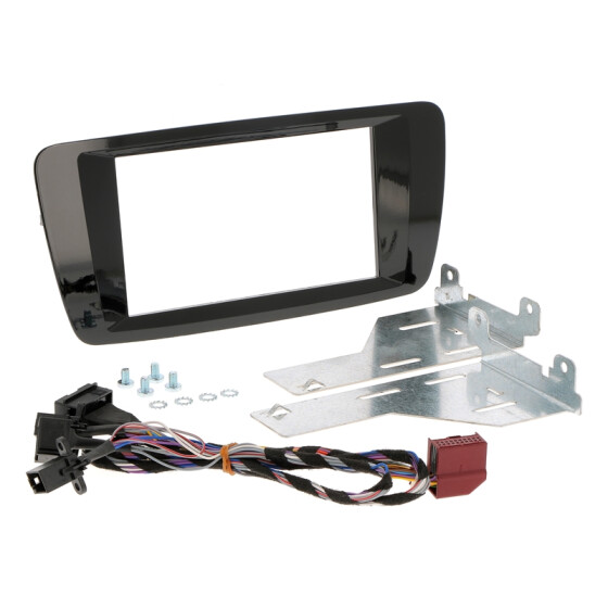 Radioblende SEAT Ibiza ab 2014 2DIN piano black Installer Kit