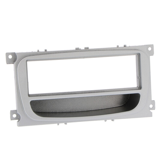Radioblende FORD Focus, Mondeo, S-MAX, Galaxy, Transit Conn 1DIN mit Fach silber