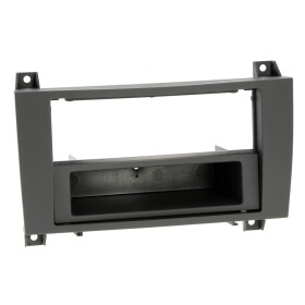 Radioblende MERCEDES SLK(R171) 2005-11 2DIN mit Fach schwarz