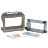 Radioblende KIA Sportage (SL) ab 2010 2DIN grau metallic  Installer Kit
