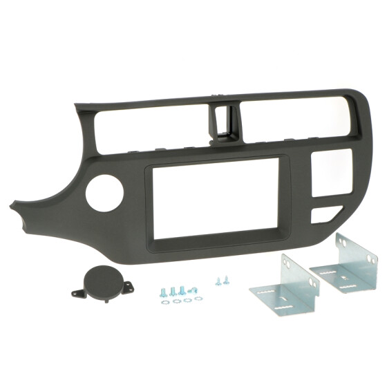 Radioblende KIA Rio (UB) ab 2011-17 2DIN schwarz Installer Kit