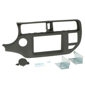 Radioblende KIA Rio (UB) ab 2011-17 2DIN schwarz Installer Kit