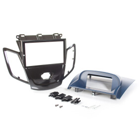 Radioblende FORD Fiesta ab 2008 2DIN piano black Display blau