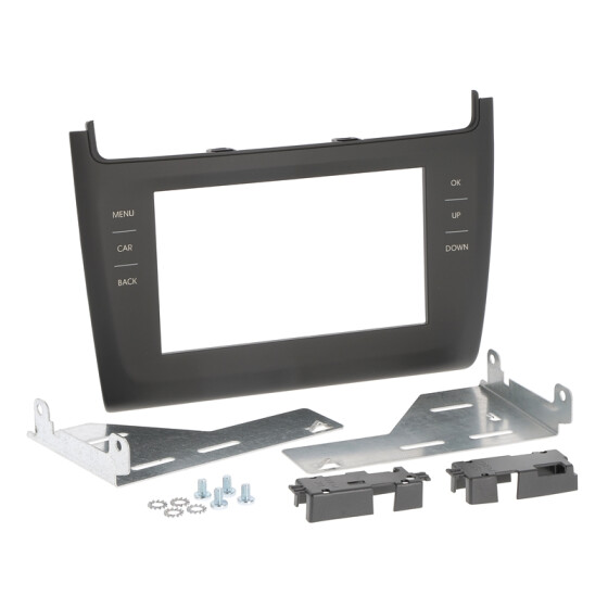 Radioblende VW Polo ab 2014 2DIN dunkelgrau Installer Kit