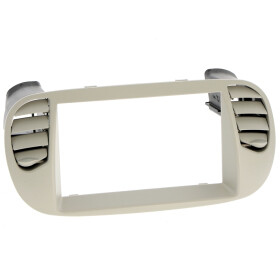 Radioblenden KIT FIAT 500 2DIN perl grau