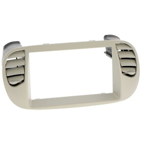Radioblenden KIT FIAT 500 2DIN perl grau