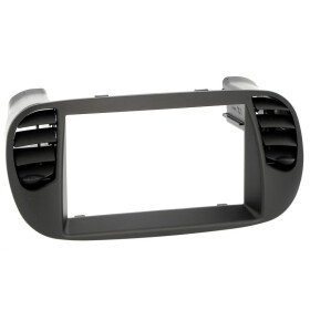 Radioblenden KIT FIAT 500 matt schwarz SOFT TOUCH