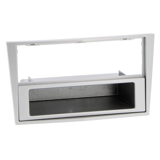 Radioblende OPEL Corsa D, Astra H, Zafira 2DIN+Fach silber matt