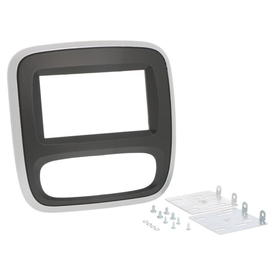 Radioblende FIAT, NISSAN NV, OPEL Vivaro, RENAULT Trafic >14 2DIN bicolor sw/si