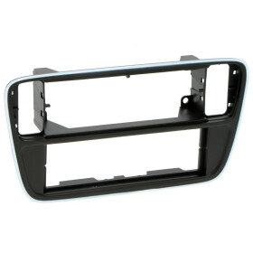 Radioblende SEAT Mii, SKODA City Go, VW UP ab 2012 1DIN black Rand weiß