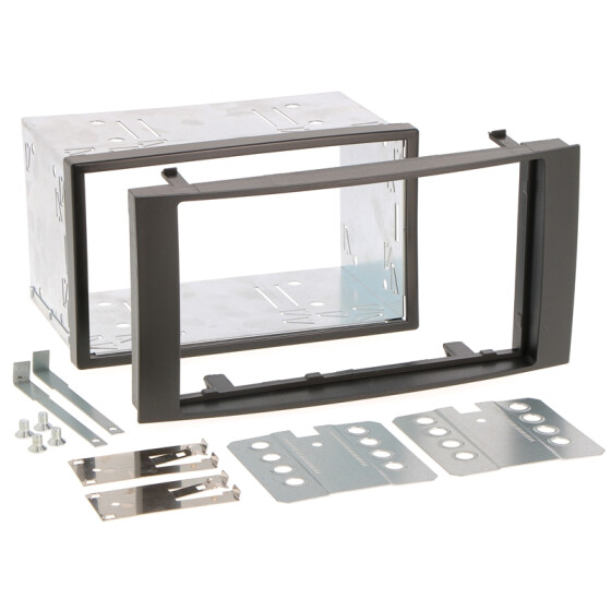 Radioblendenkit VW Touareg, Multivan, T5 ab 2003-10 2DIN schwarz 182 x 103