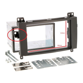 Radioblendenkit MERCEDES A(W169),B(W245),Sprinter,Vito,Viano,VW Crafter 182x 113