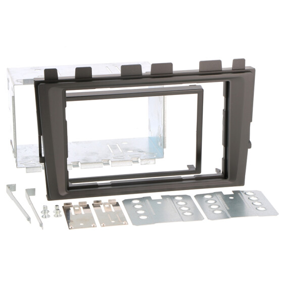 Radioblende VW Polo VI (AW) ab 2017 2DIN schwarz + Metallrahmen