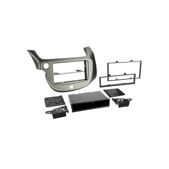 2-DIN Radioblende Honda Fit/Jazz 2009-2013 silber
