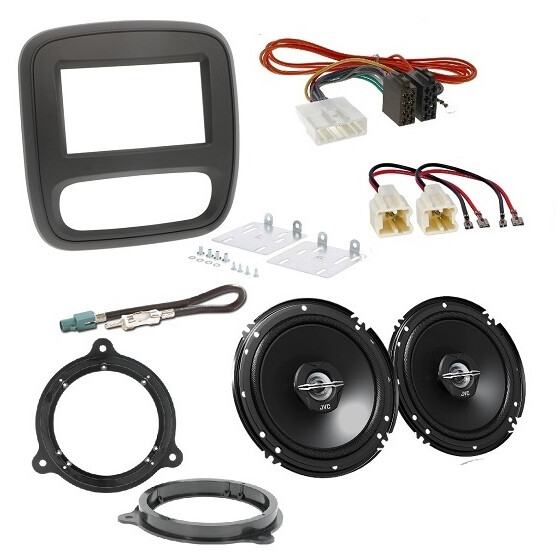 Radioeinbausatz für 2DIN Autoradio Renault Trafic Bj. 2014 incl. Lautsprecher